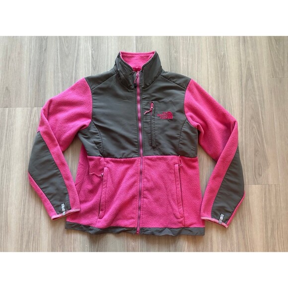 THE NORTH FACE Polartec Full Zip‎ Denali Fleece Jacket Pink/Gray Women's Medium - Picture 1 of 4